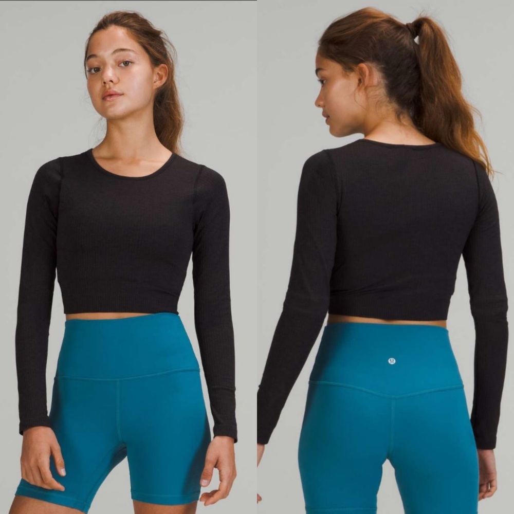 Lululemon Ebb to Street Long Sleeve in Black - Size 4